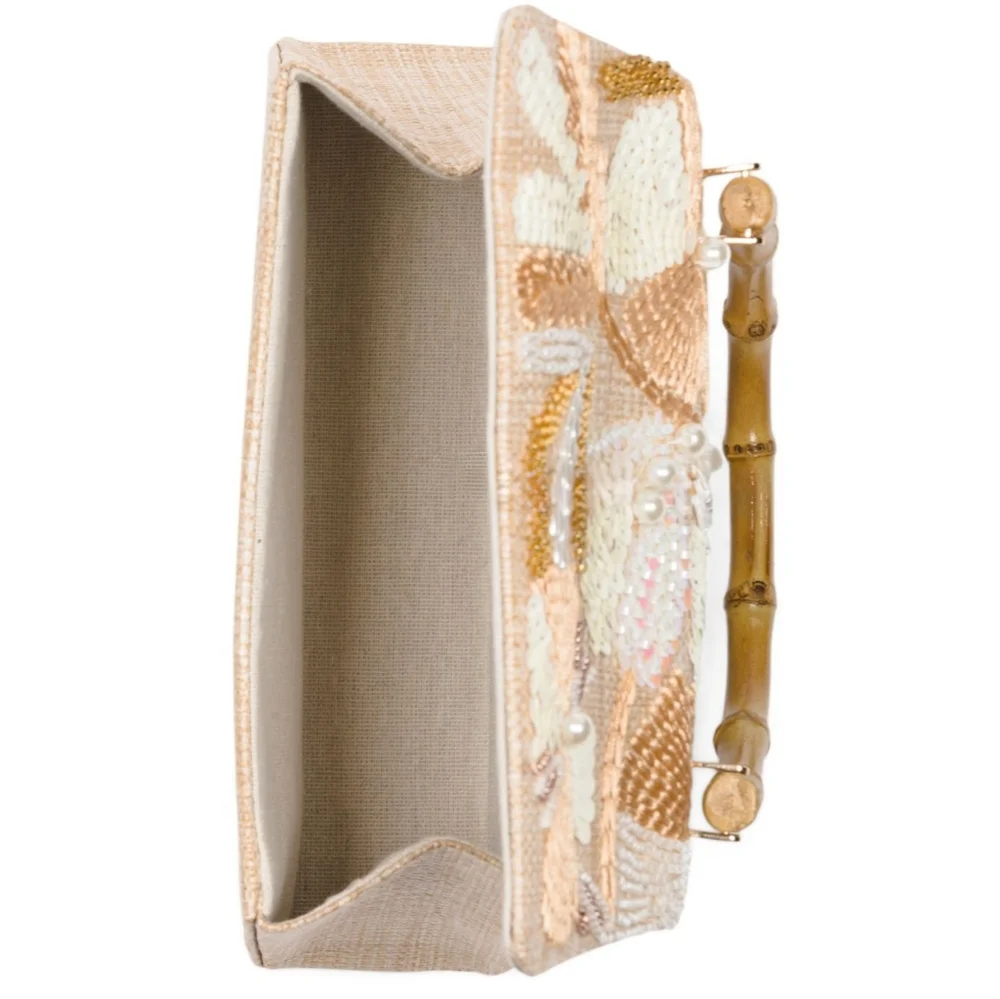 Haute Hippie Sequin Shoulder Bag with Bamboo Handle